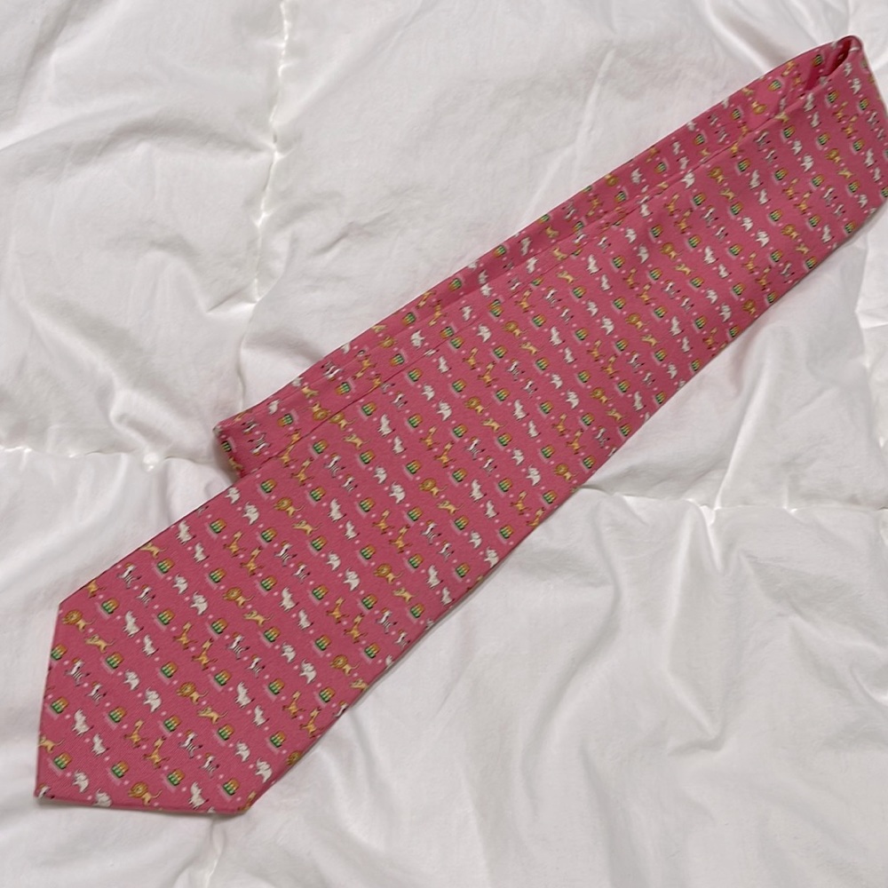 Salvatore Ferragamo silk tie. Made in Italy.